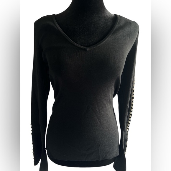 I.N.C. International Concepts Pearl-Trim
Sweater Color Black Size Small - Picture 1 of 7
